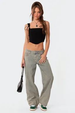 Jeans magda tiro bajo lavado de Edikted en Pantalones para argentina
