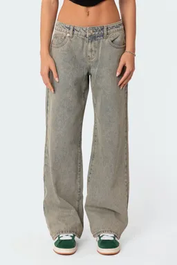 Jeans magda tiro bajo lavado de Edikted en Pantalones para argentina