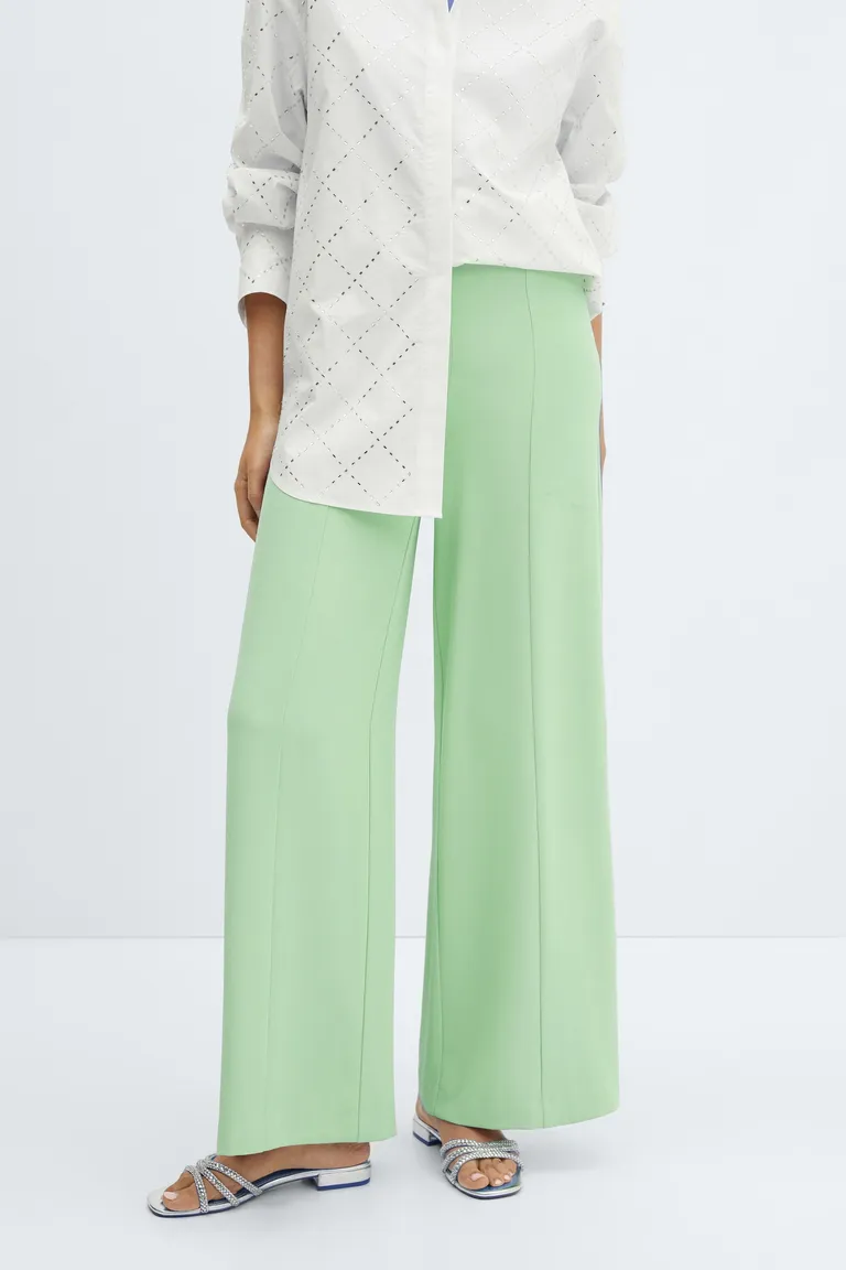 Pantalón pinzas wideleg de Mango en Pantalones para argentina