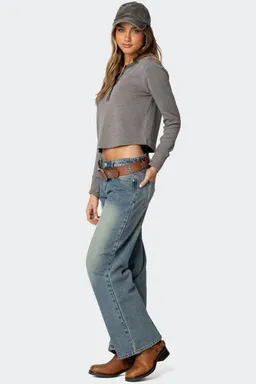 Top henley textura waffle de Edikted en Tops para argentina