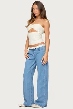 Top tejido strapless calado de Edikted en Tops para argentina