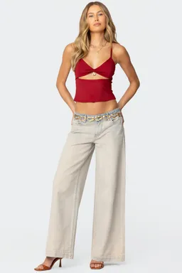 Jeans pierna ancha lavado rhiannon de Edikted en Pantalones para argentina