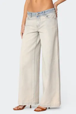 Jeans pierna ancha lavado rhiannon de Edikted en Pantalones para argentina