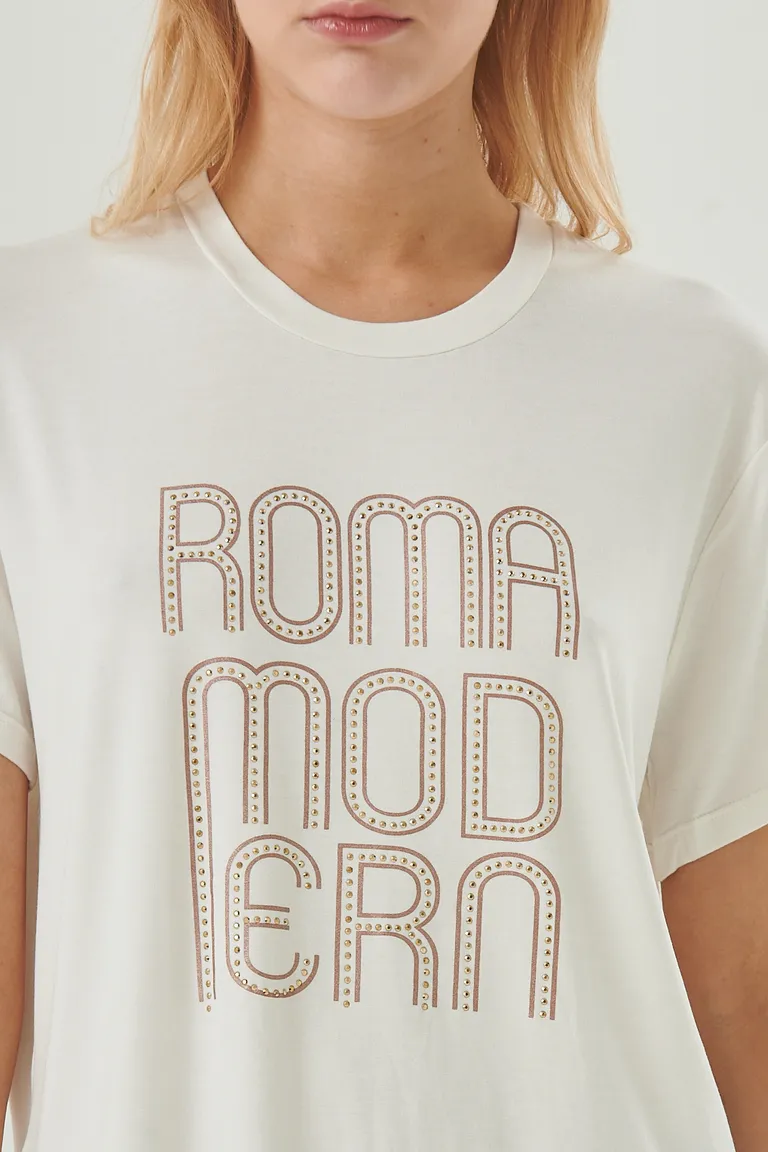Remera de estilo urbano con estampado frontal 'roma moderna' en suave tela de Sweet en Remeras para argentina