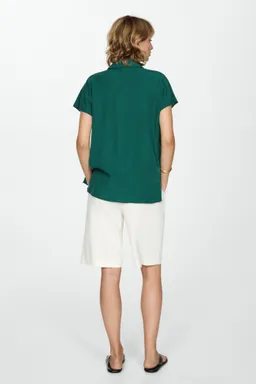 Camisa lyocell manga corta de Mango en Camisas para argentina