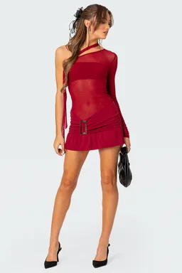 Mini vestido hombro malla de Edikted en Vestidos para argentina