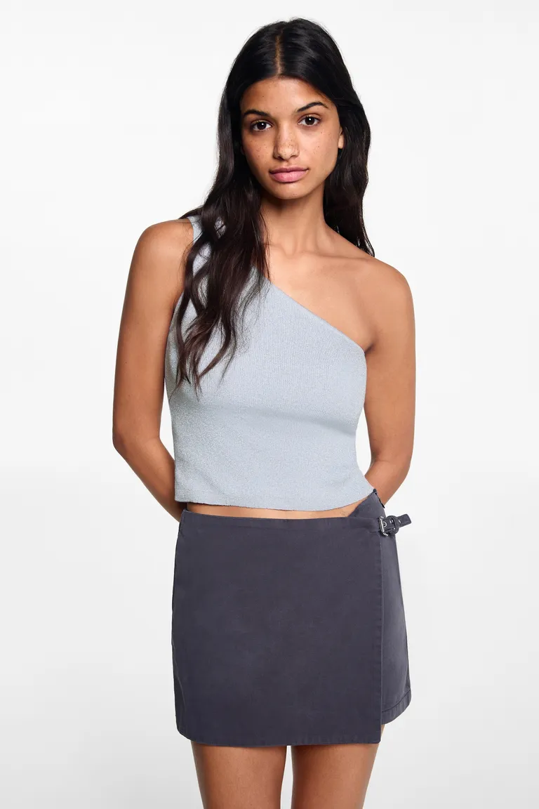 Top asimétrico lúrex de Mango Teen en Tops para argentina