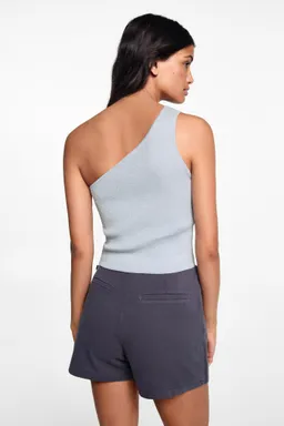 Top asimétrico lúrex de Mango Teen en Tops para argentina