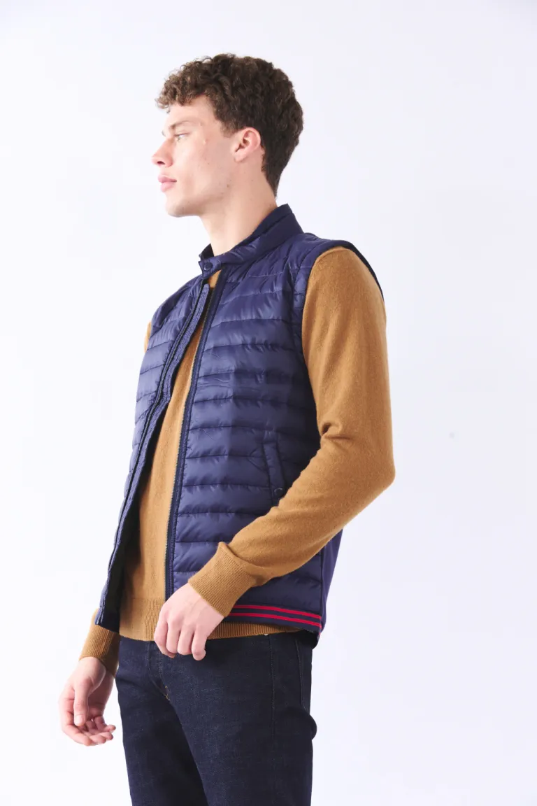 Chaleco acolchado sin mangas con cierre frontal y bolsillos laterales para hombre de Bensimon en Abrigos y Camperas para argentina