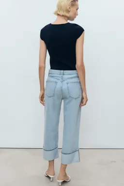 Jean wideleg bajo dobladillo de Mango en Pantalones para argentina
