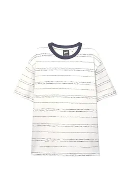 Remera a rayas cuello contraste de Pull&Bear en Remeras y Polos para argentina