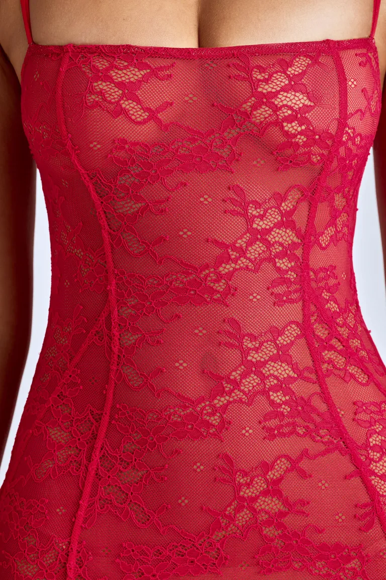 Vestido largo sirena rojo cereza de Oh Polly en Vestidos para argentina