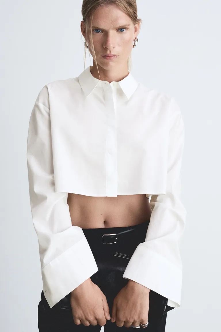 Camisa algodón crop de Mango en Camisas para argentina