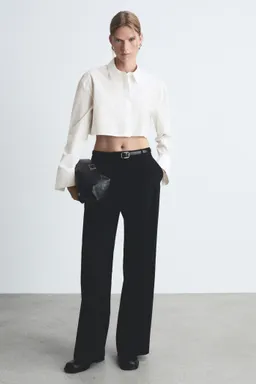 Camisa algodón crop de Mango en Camisas para argentina