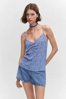 Top fruncido estampado de Mango en Tops para argentina