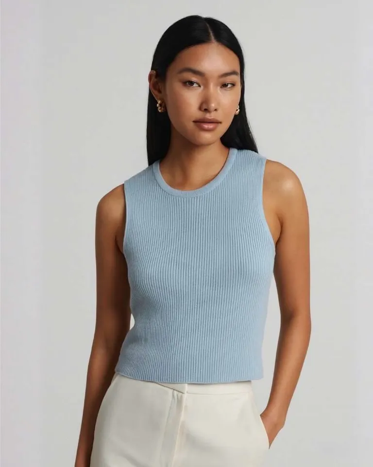 Remera de Hilo Lycra con Escote Redondo para Mujer de Hesed en Remeras para argentina