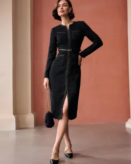 Vestido midi cinturón solapa de Motf en Vestidos para argentina