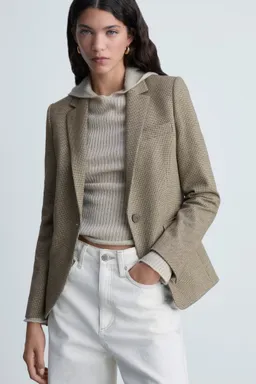 Blazer entallado pata gallo de Mango en Blazers para argentina