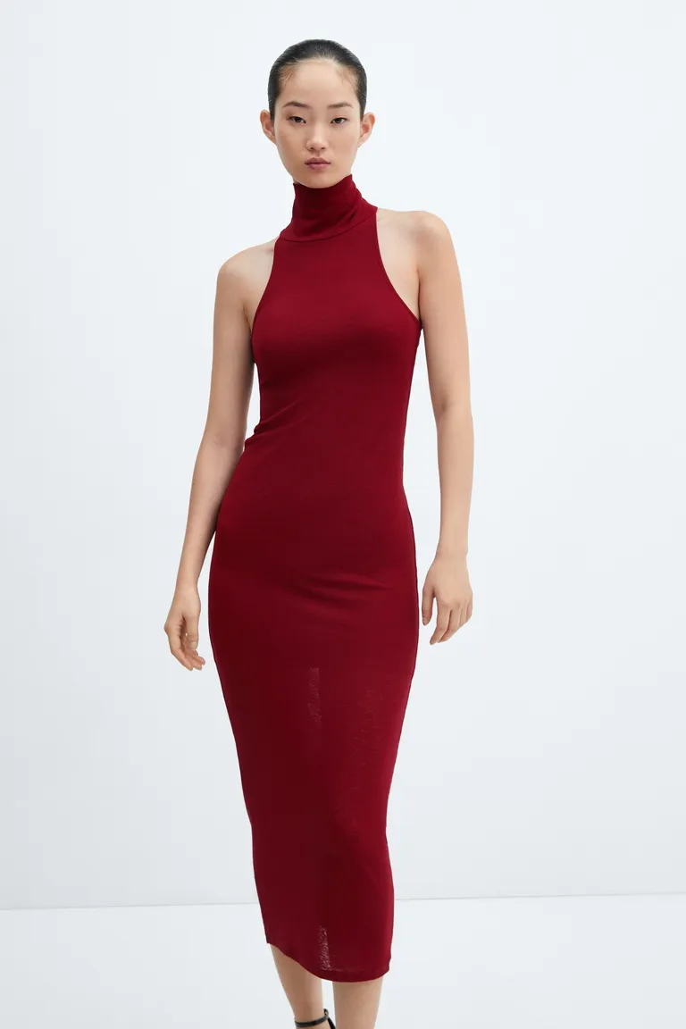 Vestido midi cuello alto de Mango en Vestidos para argentina