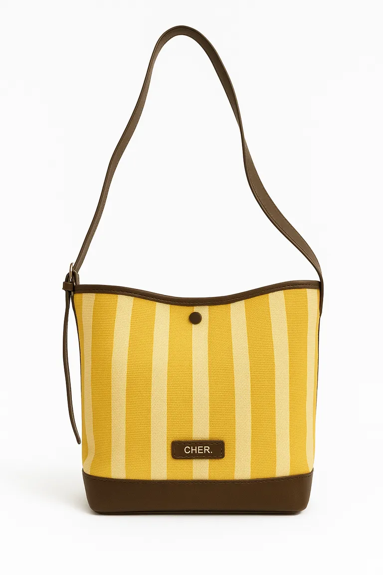 Cartera bicolor en tonos amarillos y marrones, perfecta para el uso diario de Maria Cher en Bolsos y Carteras para argentina