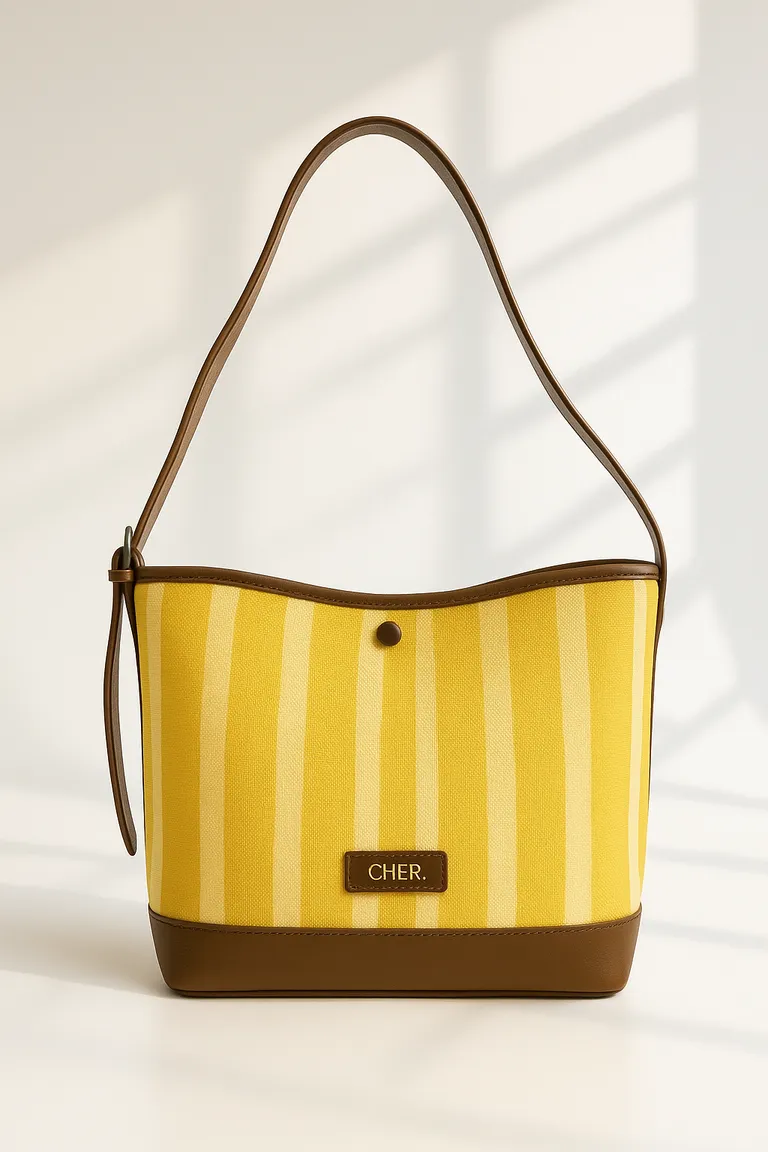 Cartera bicolor en tonos amarillos y marrones, perfecta para el uso diario de Maria Cher en Bolsos y Carteras para argentina