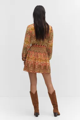 Vestido estampado con aberturas de Mango en Vestidos para argentina