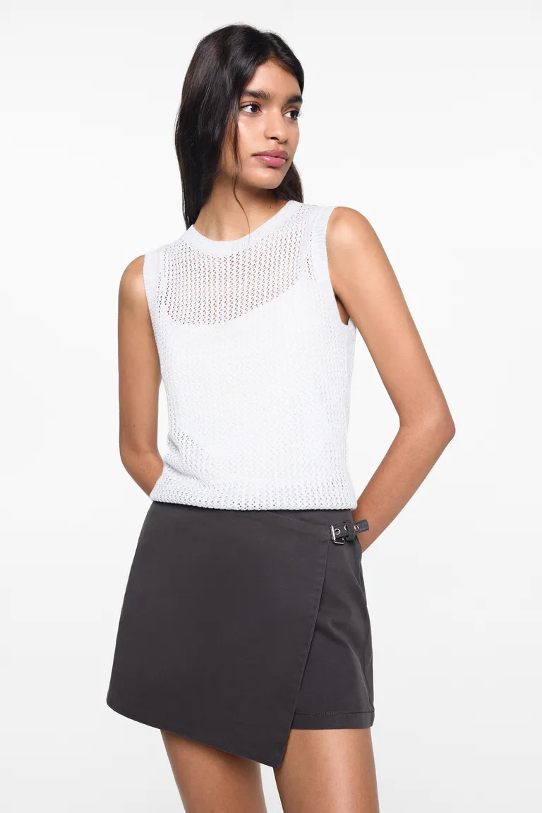 Falda pantalón con hebilla de Mango Teen en Faldas para argentina