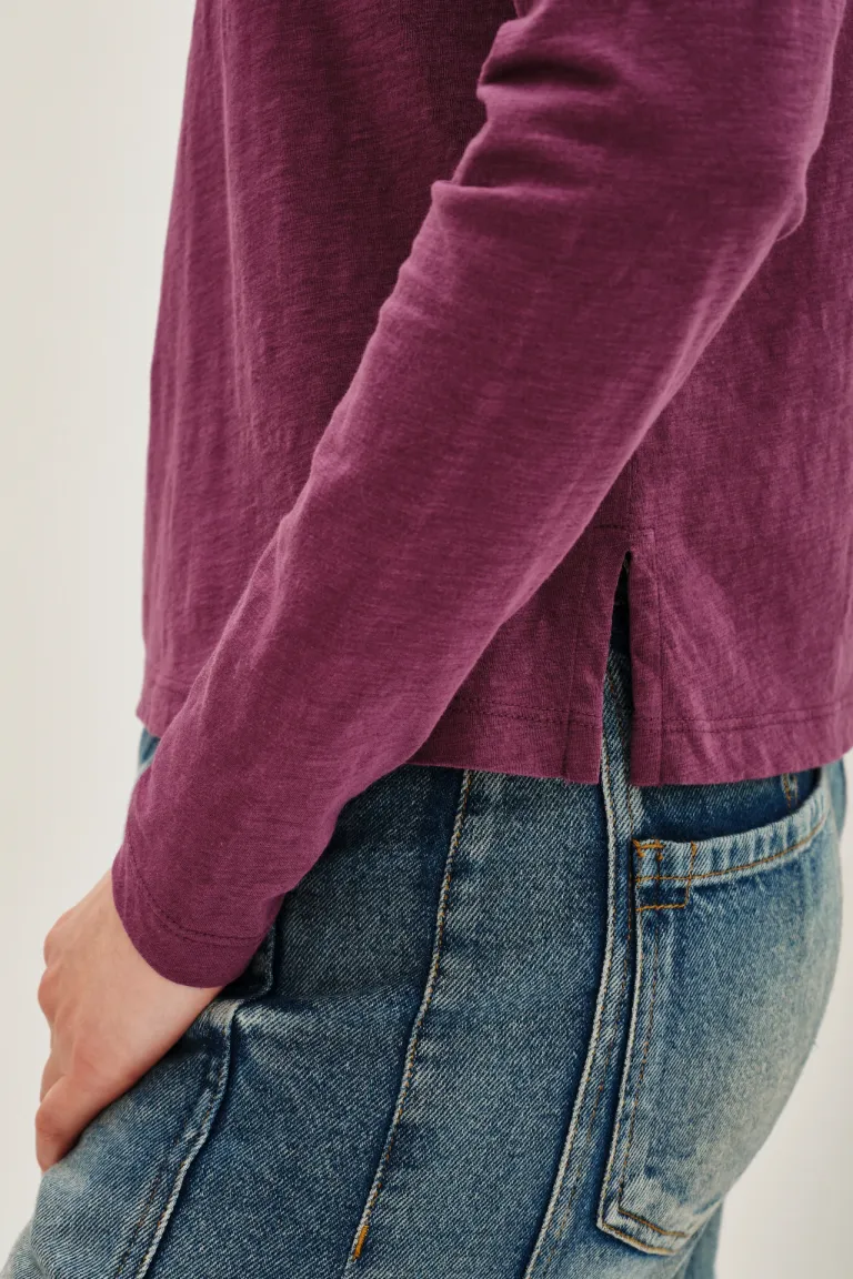 Remera de mangas largas con cuello redondo y corte fit para mujer de Rapsodia en Remeras para argentina