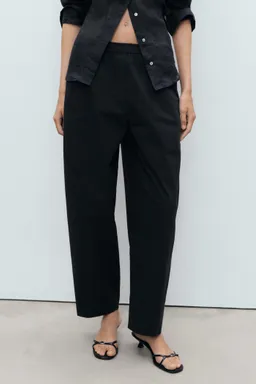 Pantalón paper bag algodón de Mango en Pantalones para argentina