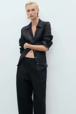 Pantalón paper bag algodón de Mango en Pantalones para argentina