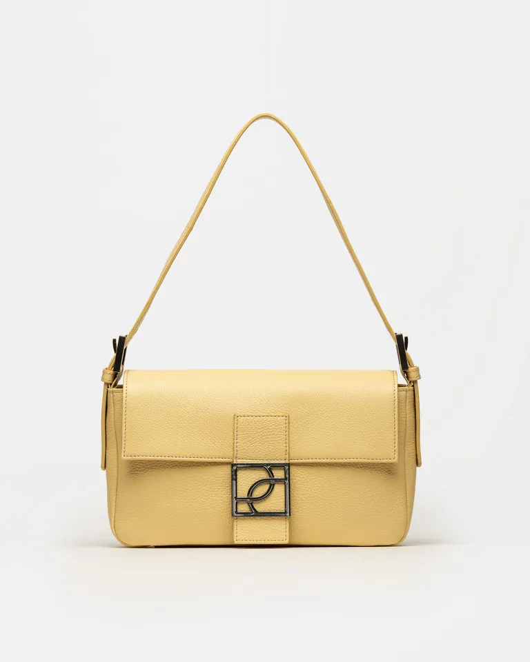 Cartera de hombro en cuero graneado de la colección Signature de Prüne en Bolsos y Carteras para argentina