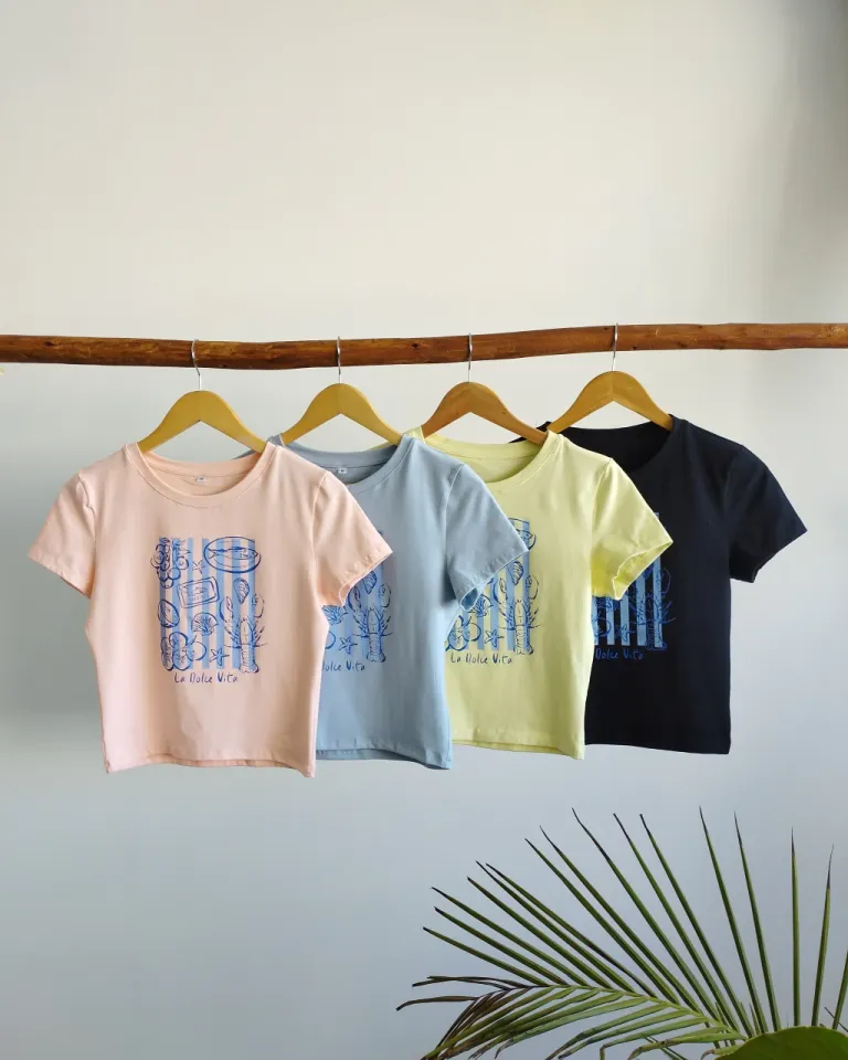 Remera básica de algodón con estampado gráfico para mujer de Lemmon en Remeras para argentina