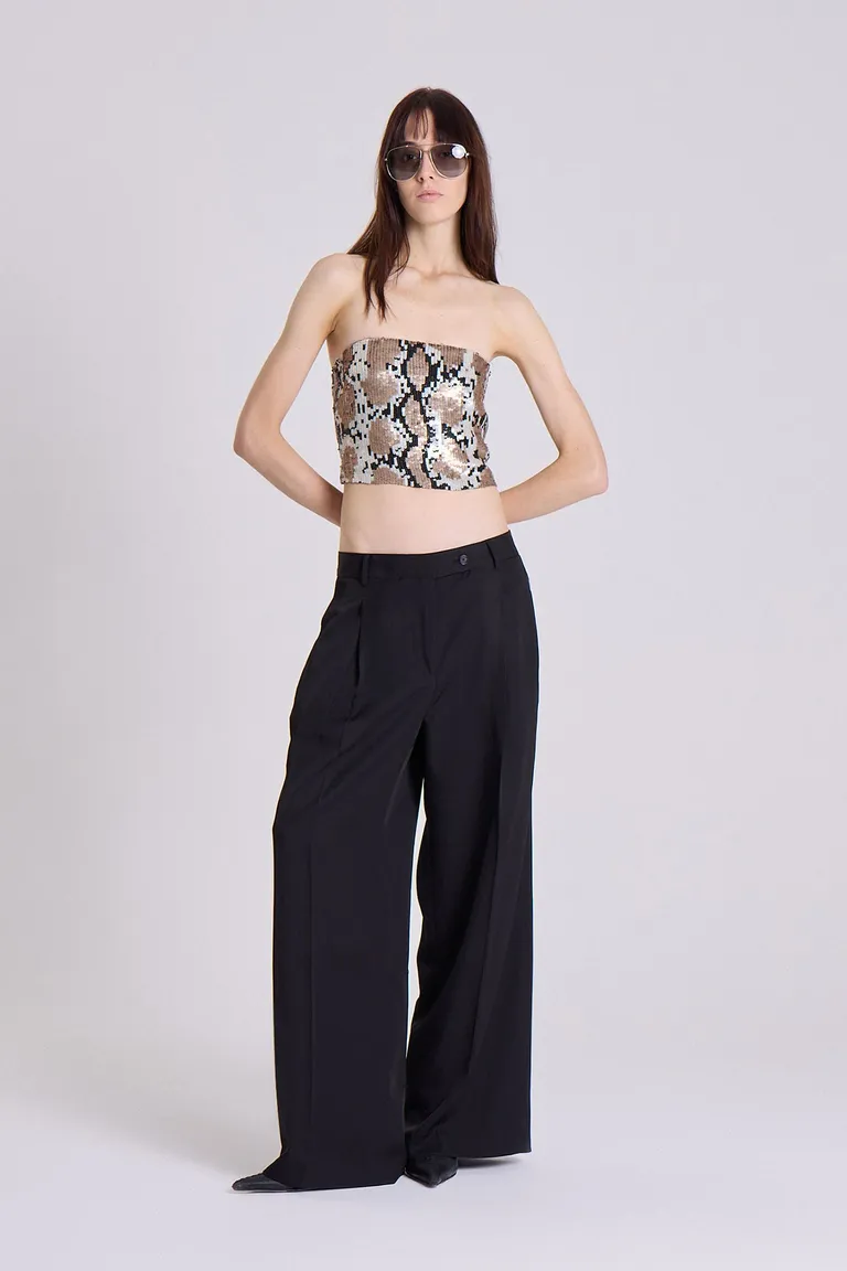 Top sin tirantes con estampado serpiente para mujer de Maria Cher en Tops para argentina