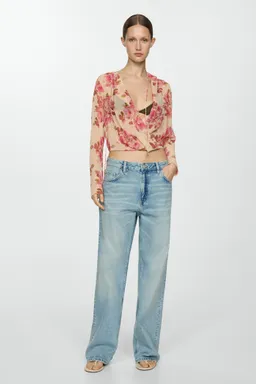 Blusa cruzada estampado floral de Mango en Blusas para argentina
