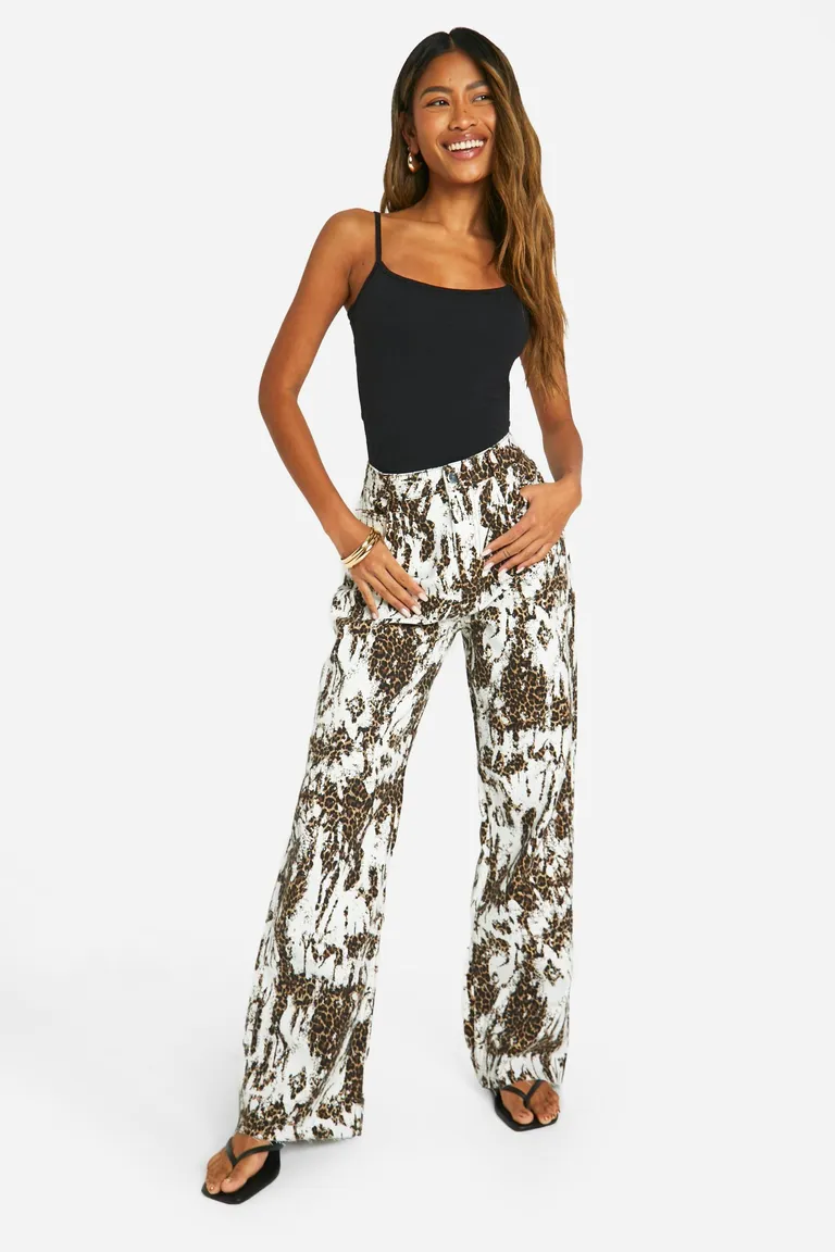 Jeans camuflaje leopardo de Boohoo en Pantalones para argentina