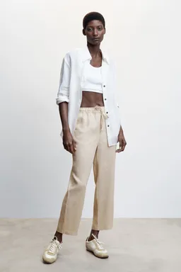 Pantalón lino de Mango en Pantalones para argentina