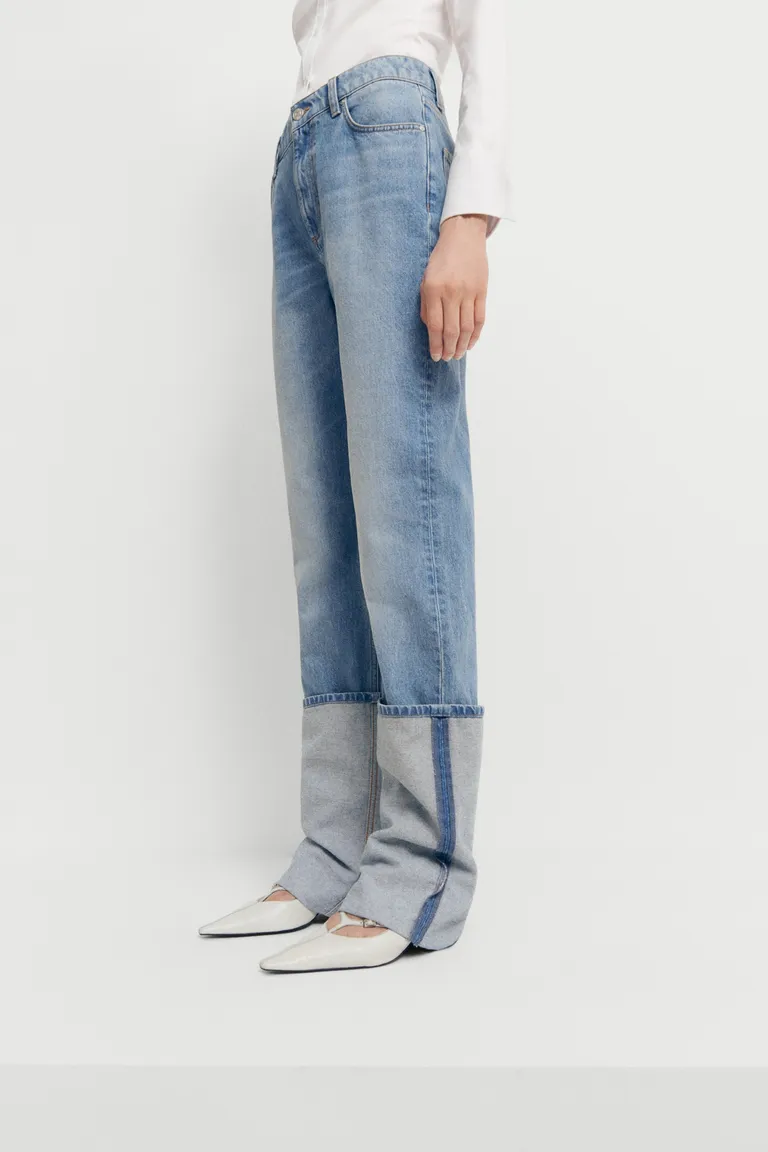 Jeans rectos bajo arremangado de Mango en Pantalones para argentina
