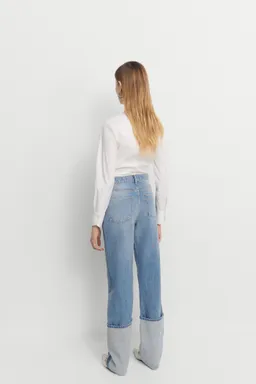 Jeans rectos bajo arremangado de Mango en Pantalones para argentina