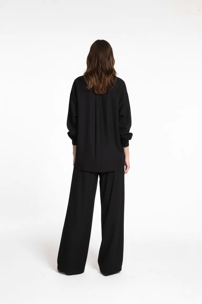 Pantalón de Lino Negro para Mujer - Diseño Moderno y Versátil de Justaosadia en Pantalones para argentina