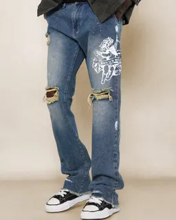 Jean ajustado con estampado de Sumwon en Pantalones para argentina