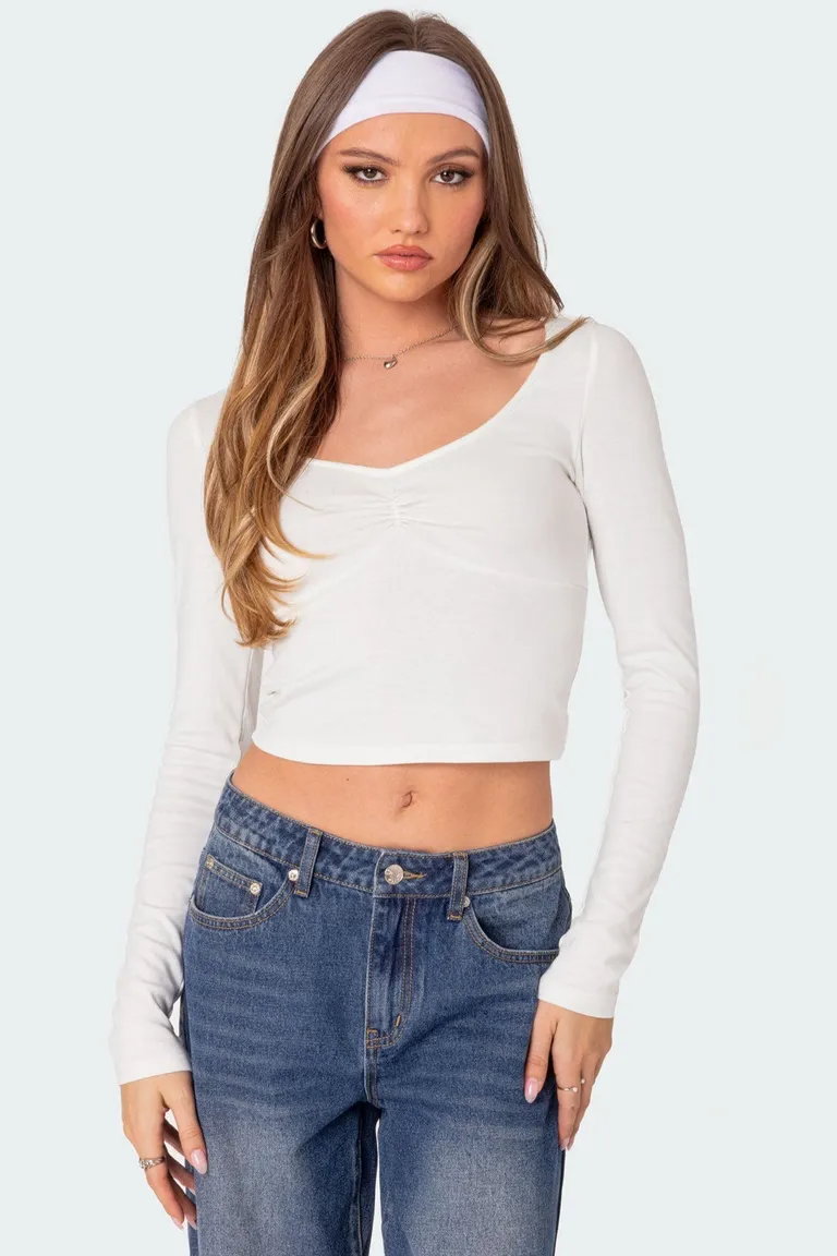 Nat top fruncido cuello de Edikted en Tops para argentina
