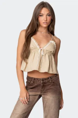 Top babydoll lino claire de Edikted en Tops para argentina