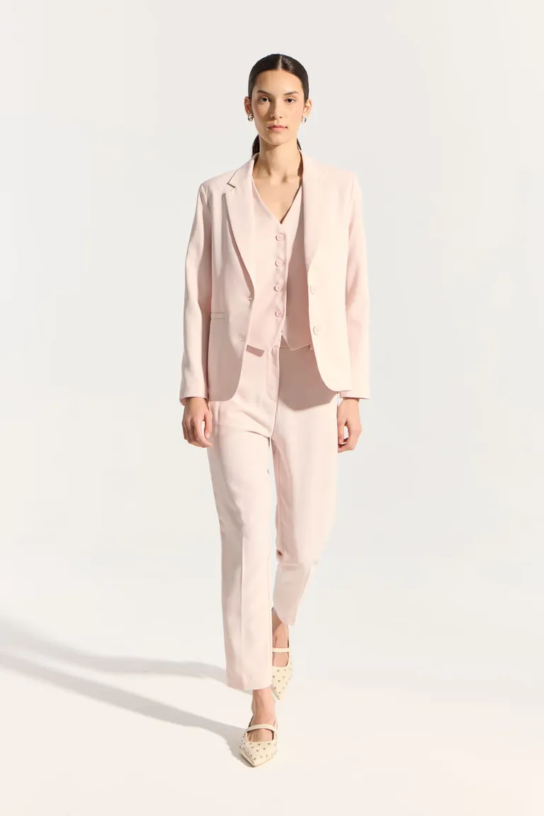 Pantalón sastrero slim fit de tiro medio con bolsillos laterales y largo al tobillo de Portsaid en Pantalones para argentina