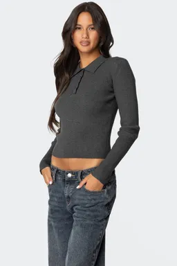 Top mollie tejido ribbed con cuello de Edikted en Tops para argentina