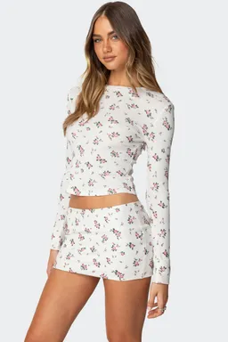 Remera waffle floral melany de Edikted en Tops para argentina