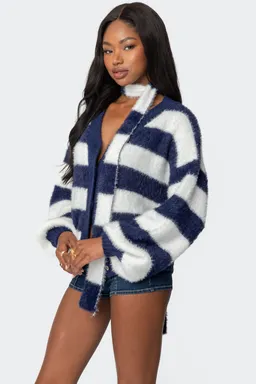 Cardigan tejido rayado dos piezas de Edikted en Buzos y Sweaters para argentina
