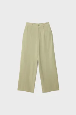 Pantalón recto de lino de Stradivarius en Pantalones para argentina