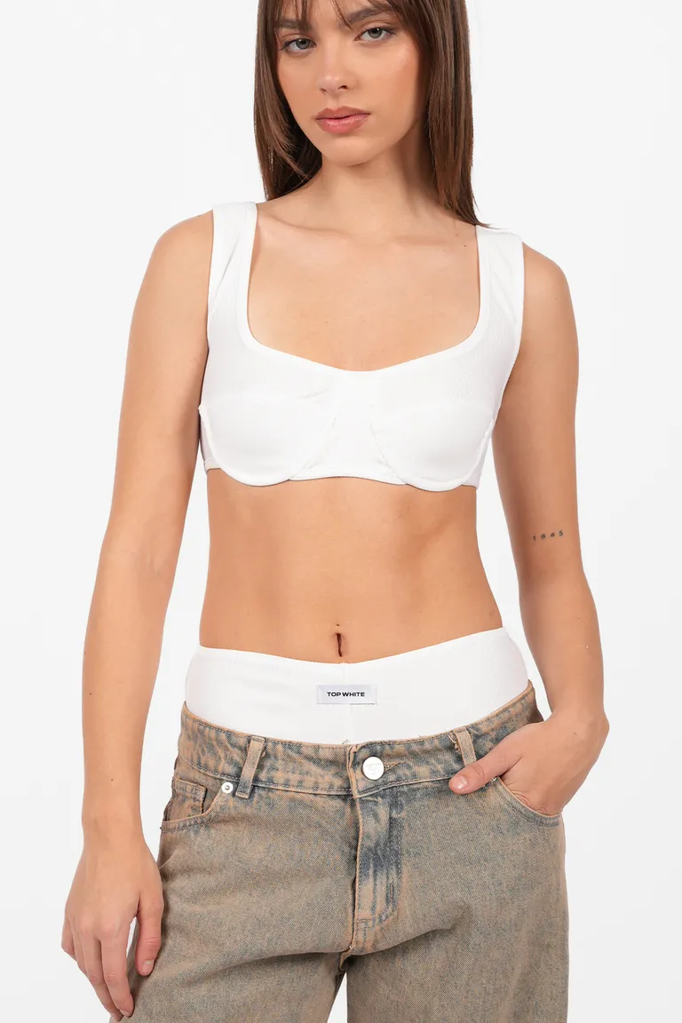 Conjunto de Top Blanco Elegante y Versátil para Mujer de Top White en Tops para argentina