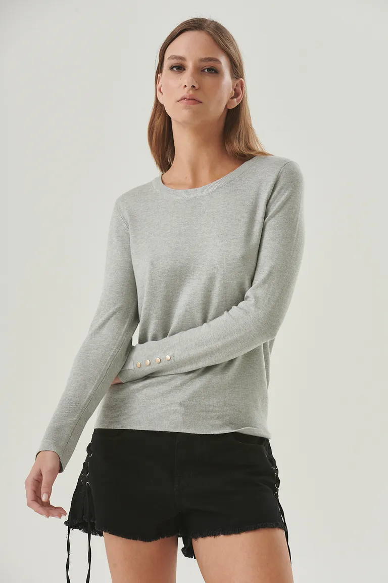 Sweater de tejido suave y calce entallado con detalles acanalados de Sweet en Buzos y Sweaters para argentina