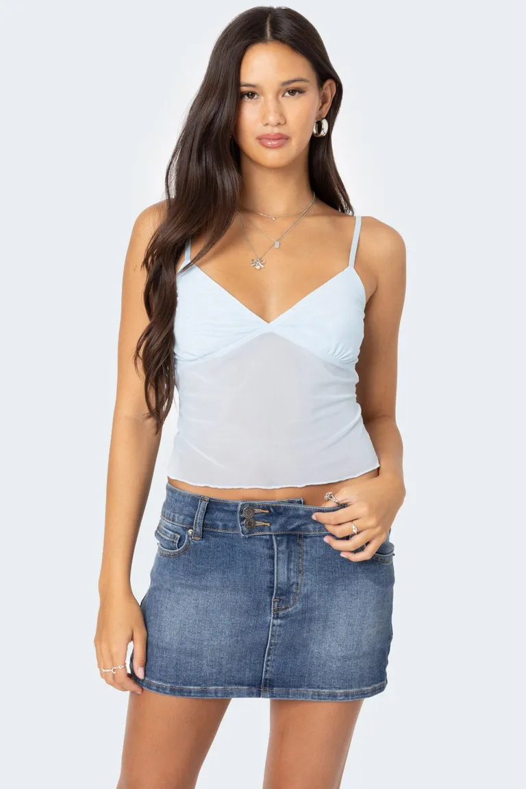 Musculosa serafina malla traslúcida de Edikted en Tops para argentina